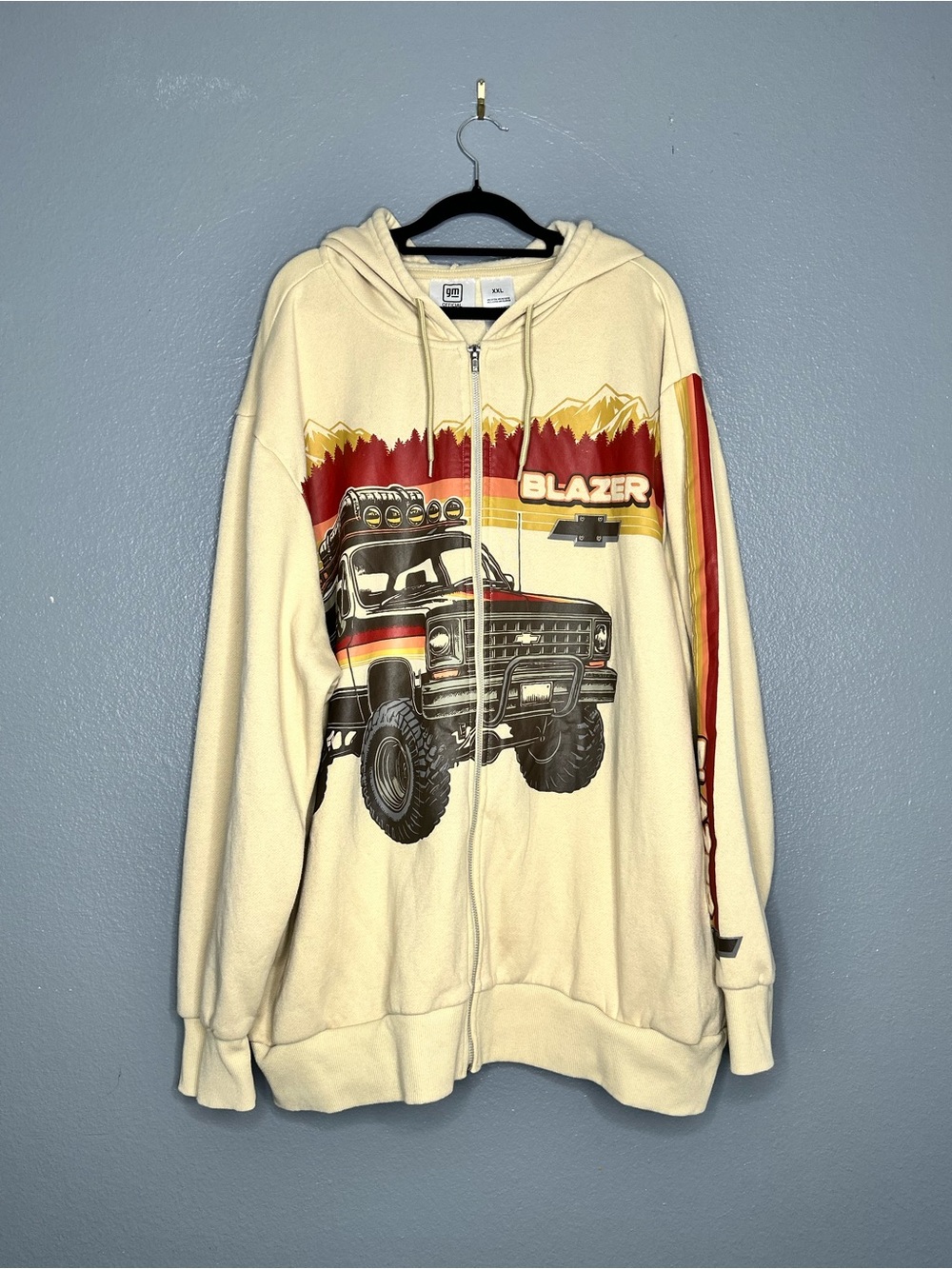 Blazer Cream Graphic Zip-Up Hoodie xxl - Picture 2 of 10